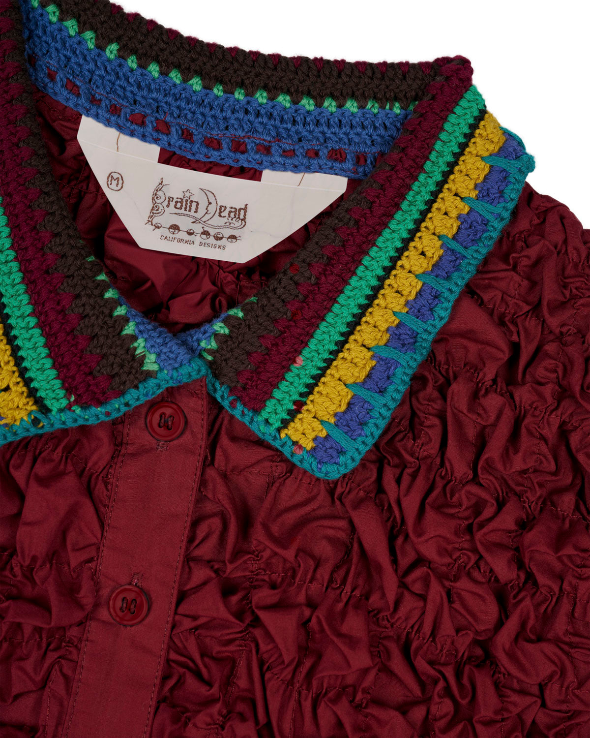 Crochet Collared Kass Shirt - Plum 3