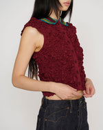 Crochet Collared Kass Shirt - Plum 8