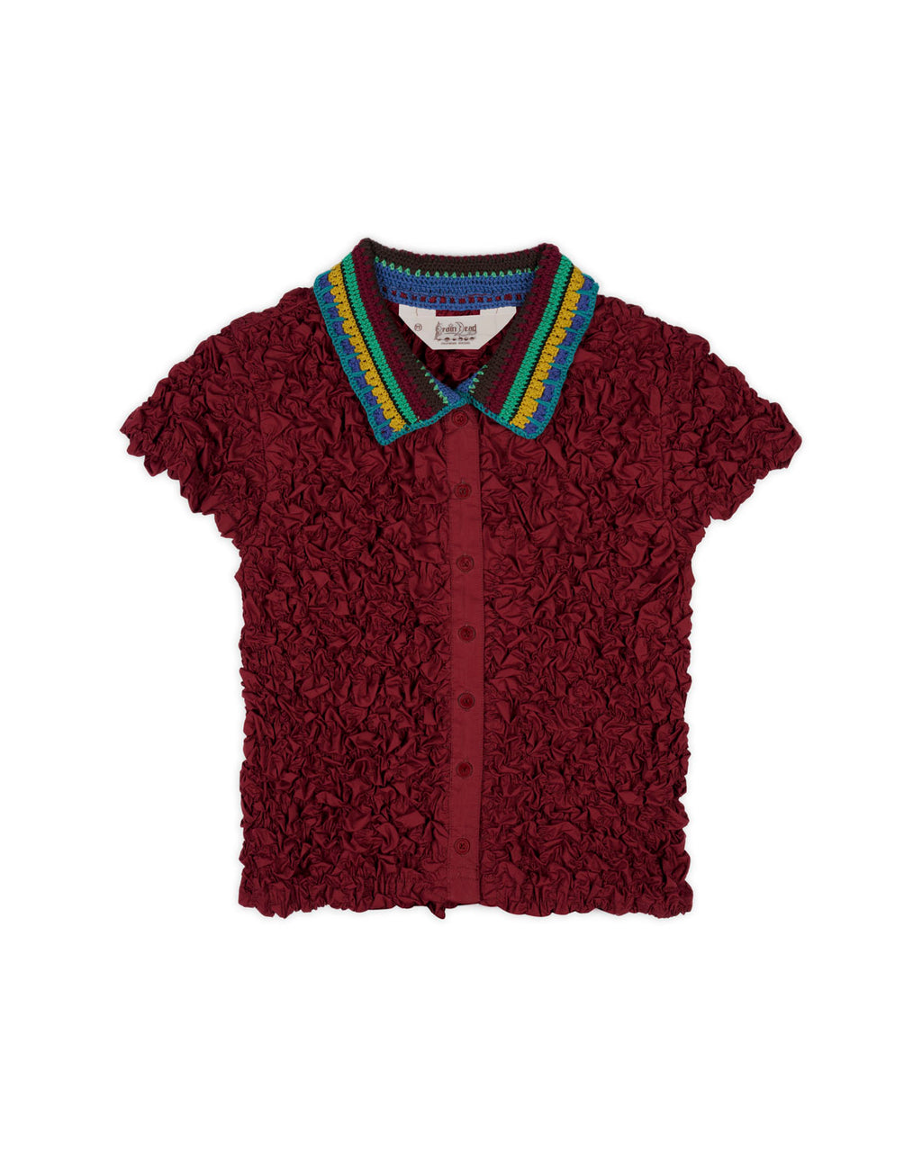 Crochet Collared Kass Shirt - Plum