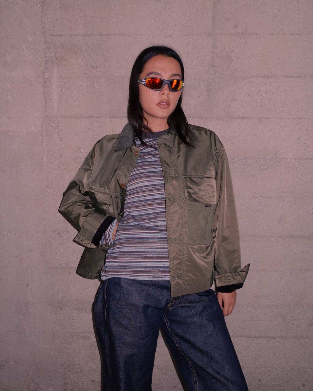 Cropped Chore Jacket - Green 6