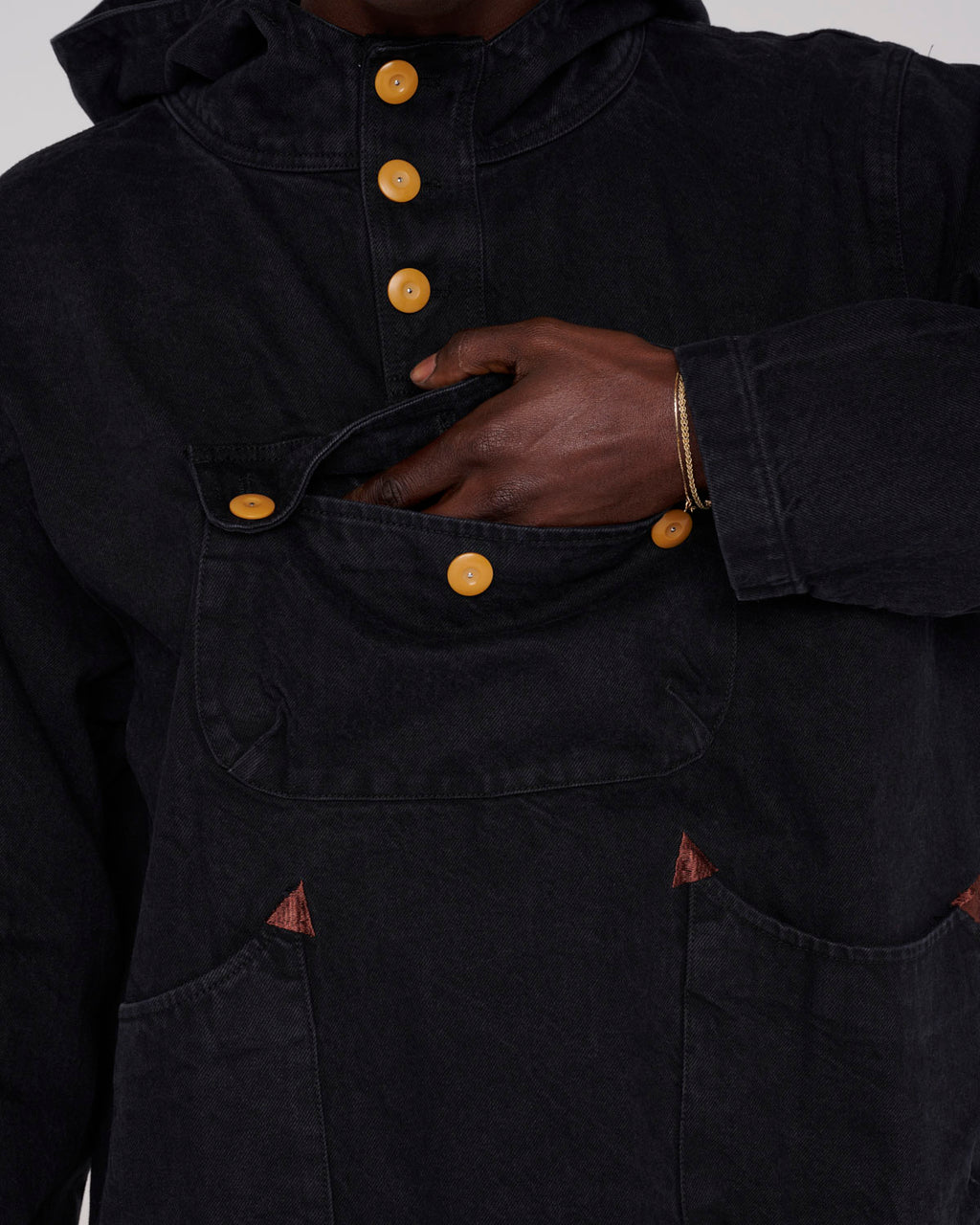 Denim Smock - Black 7