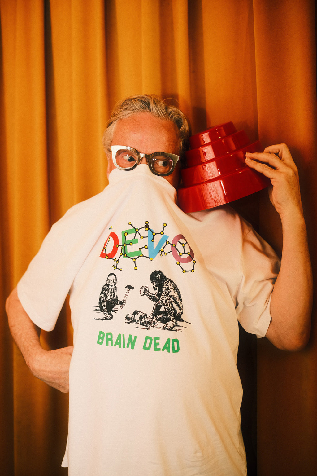 Brain Dead x Devo Booji DNA T-Shirt - White