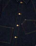 Denim Cropped Engineer Jacket - Washed Indigo 3