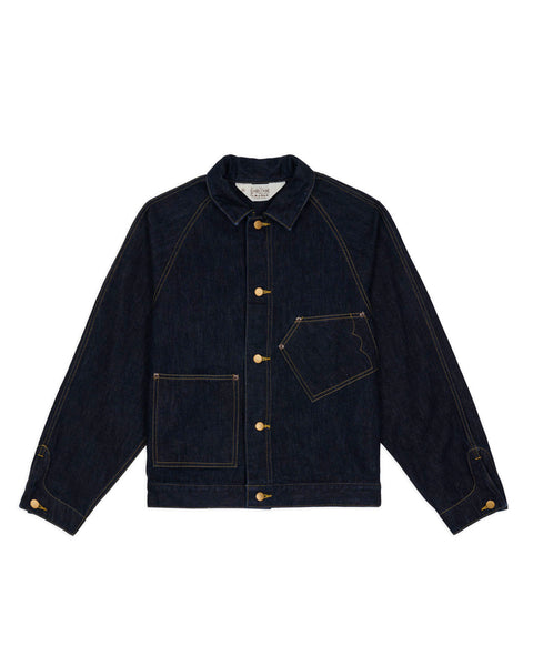 Denim Cropped Engineer Jacket - Washed Indigo – Brain Dead
