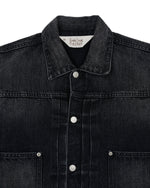 13.2oz Selvedge Denim Trucker Jacket - Washed Black 5