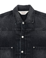 13.2oz Selvedge Denim Trucker Jacket - Washed Black 5