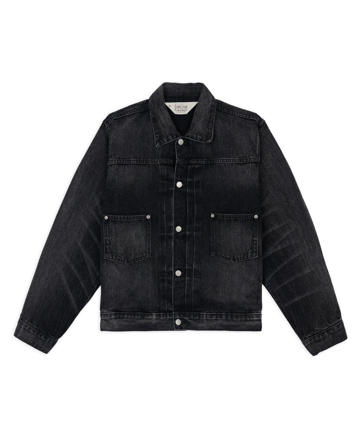 13.2oz Selvedge Denim Trucker Jacket - Washed Black – Brain Dead