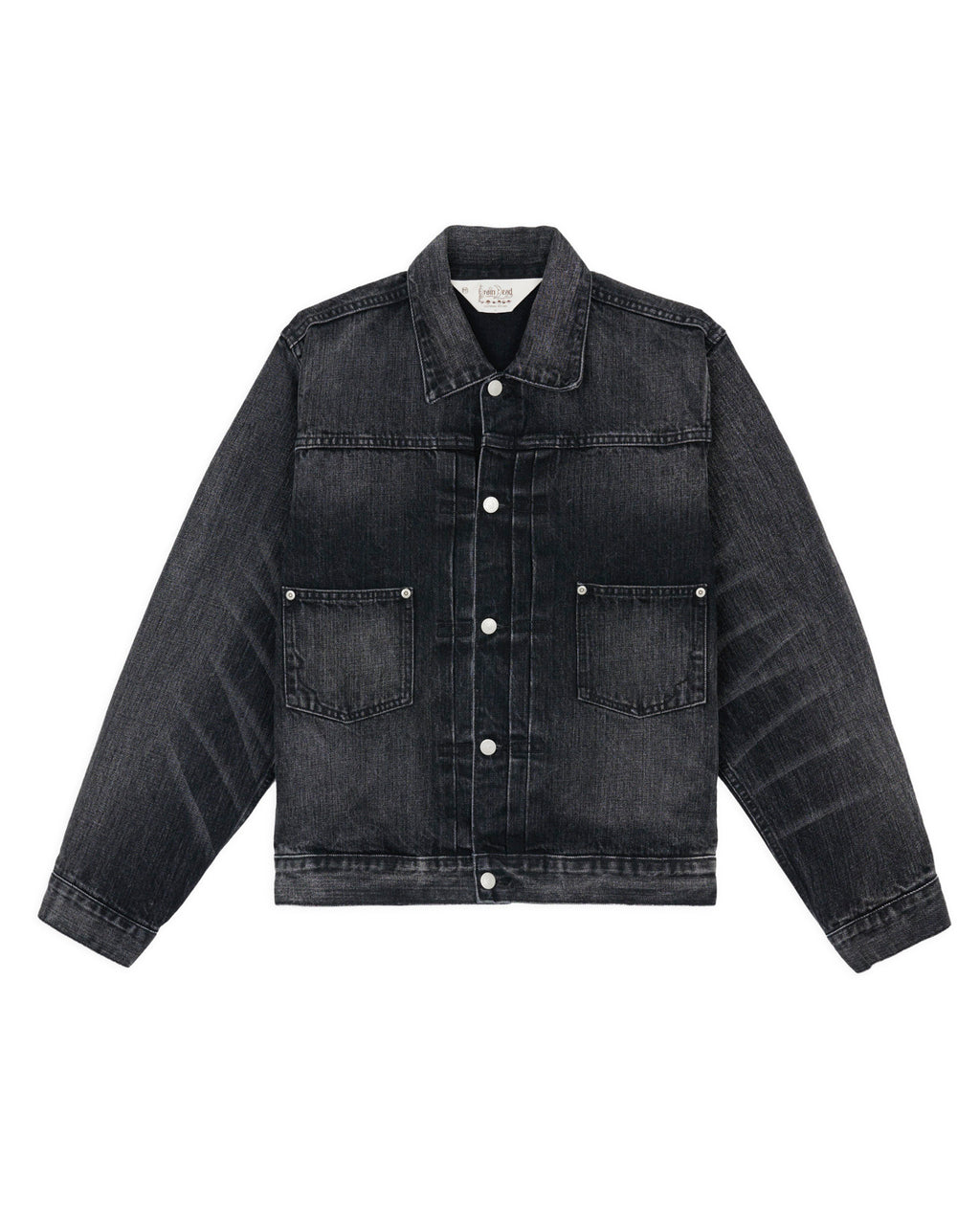 13.2oz Selvedge Denim Trucker Jacket - Washed Black
