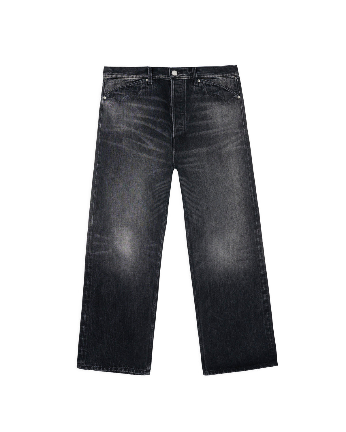 13.2oz Type 00 Selvedge Denim Pant - Washed Black 1