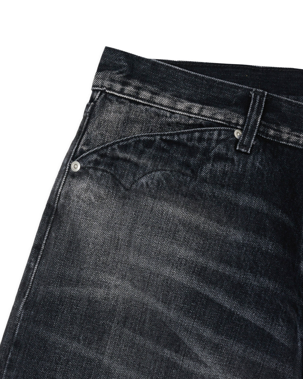 13.2oz Type 00 Selvedge Denim Pant - Washed Black 8