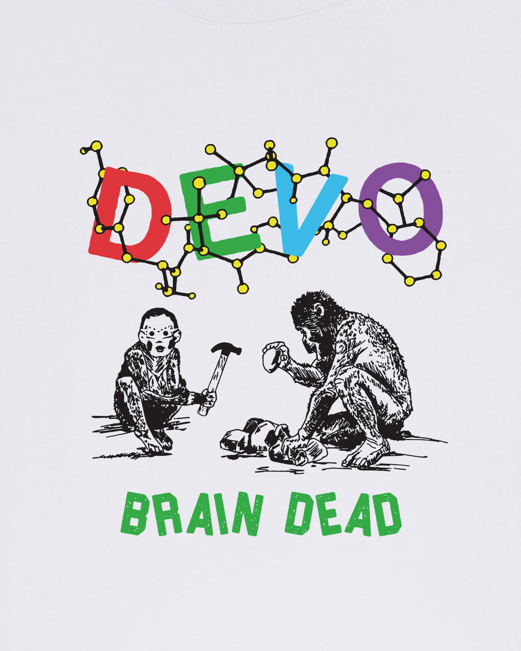 Brain Dead x Devo Booji DNA T-Shirt - White 3