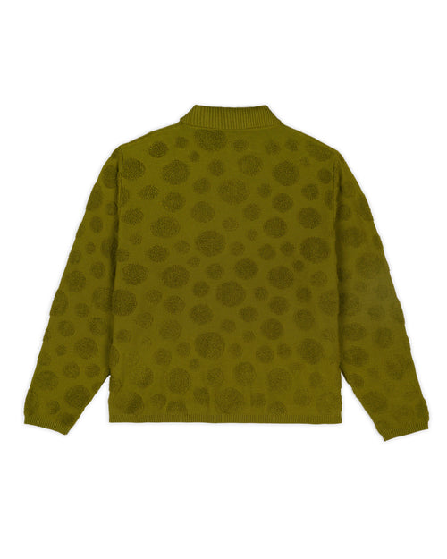 Dot Half Zip Sweater - Moss 2