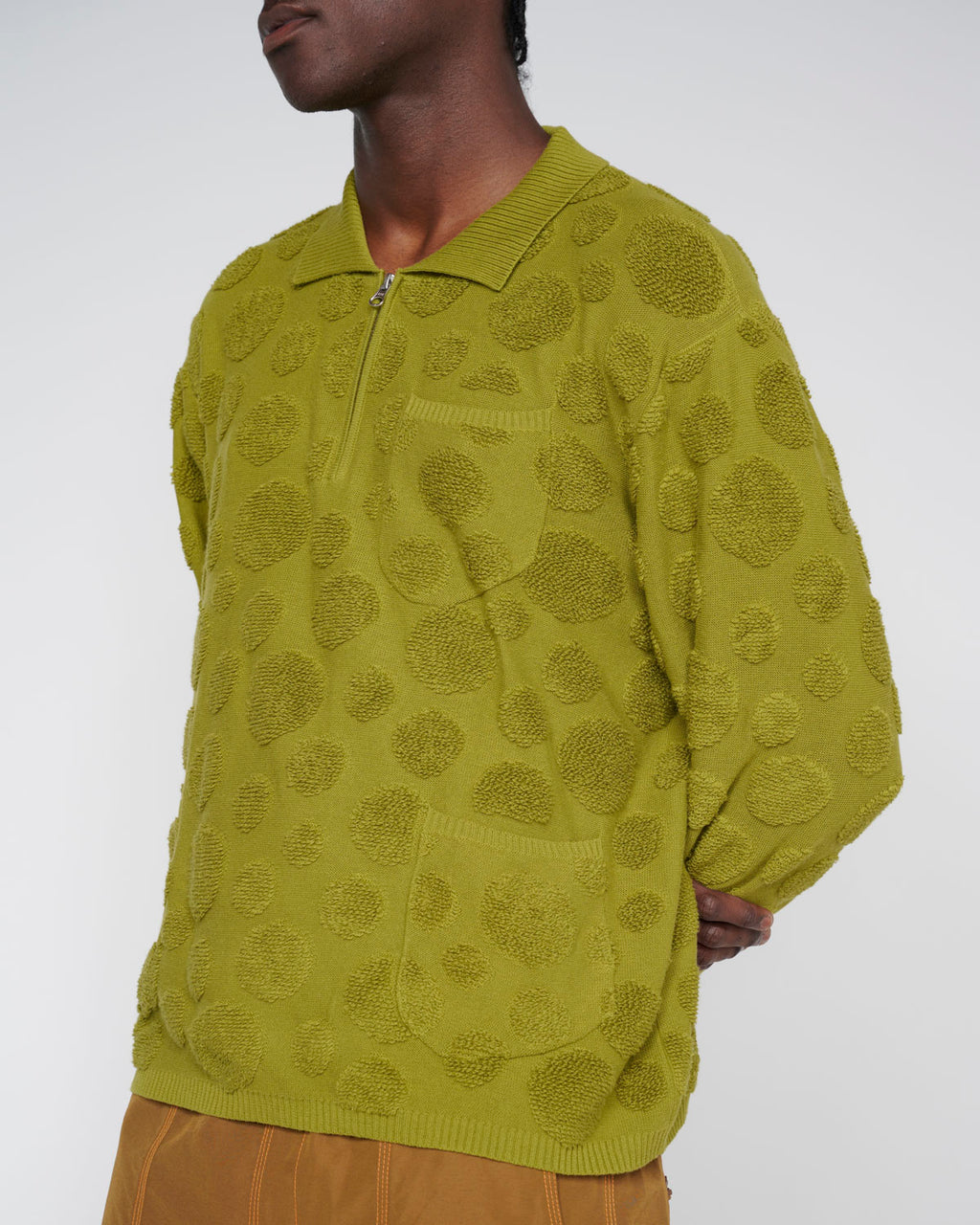 Dot Half Zip Sweater - Moss 6