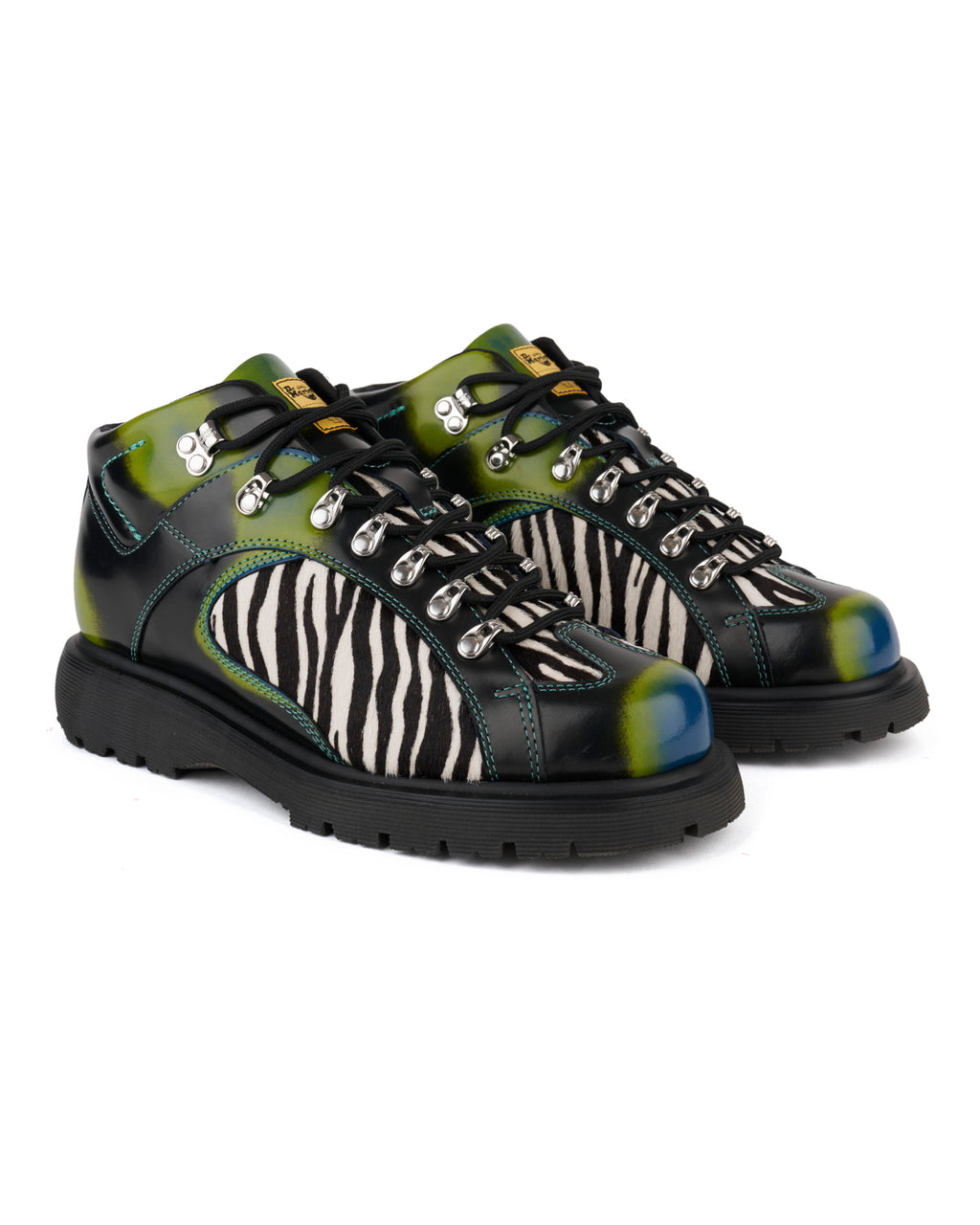 Brain Dead x Dr Martens Waybourne Boot - Black/Marsh Green/Zebra 3