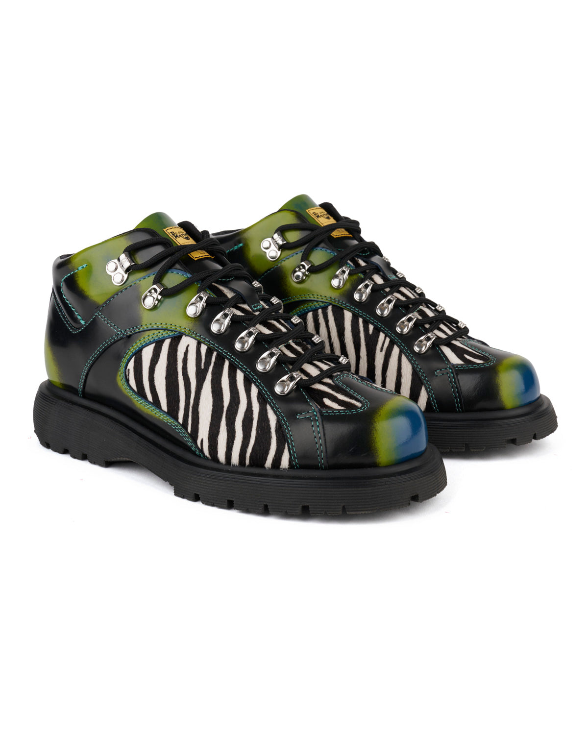 Brain Dead x Dr Martens Waybourne Boot - Black/Marsh Green/Zebra 3