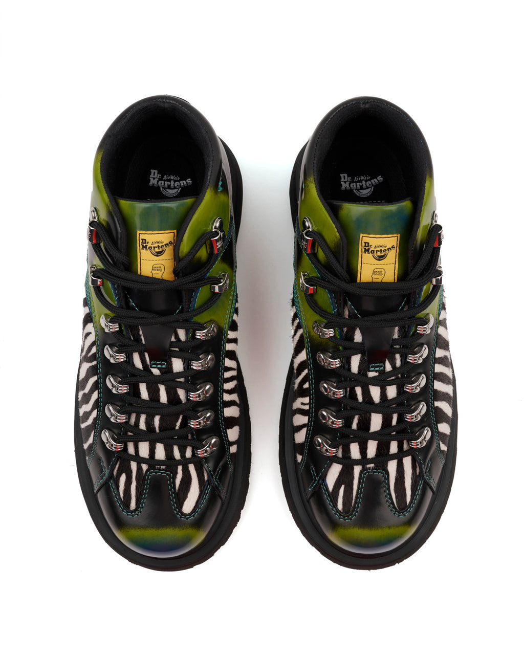 Brain Dead x Dr Martens Waybourne Boot - Black/Marsh Green/Zebra 5
