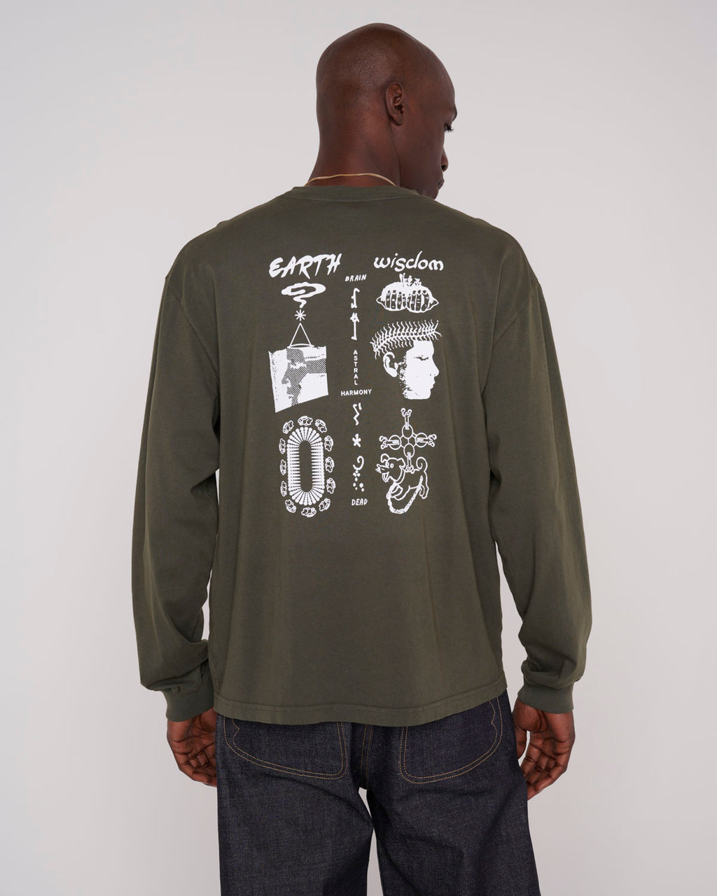 Earth Wisdom Long Sleeve Shirt - Dark Green 5