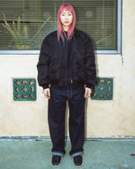 Embroidered 3D Flight Jacket  - Black 7