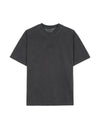 Pique Logo Head Embroidered T-shirt - Washed Black