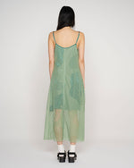 Engineered Cloud Mesh Slip Dress - Green 7