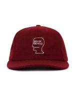 Flannel Logohead 6 Panel Hat- Burgundy 1