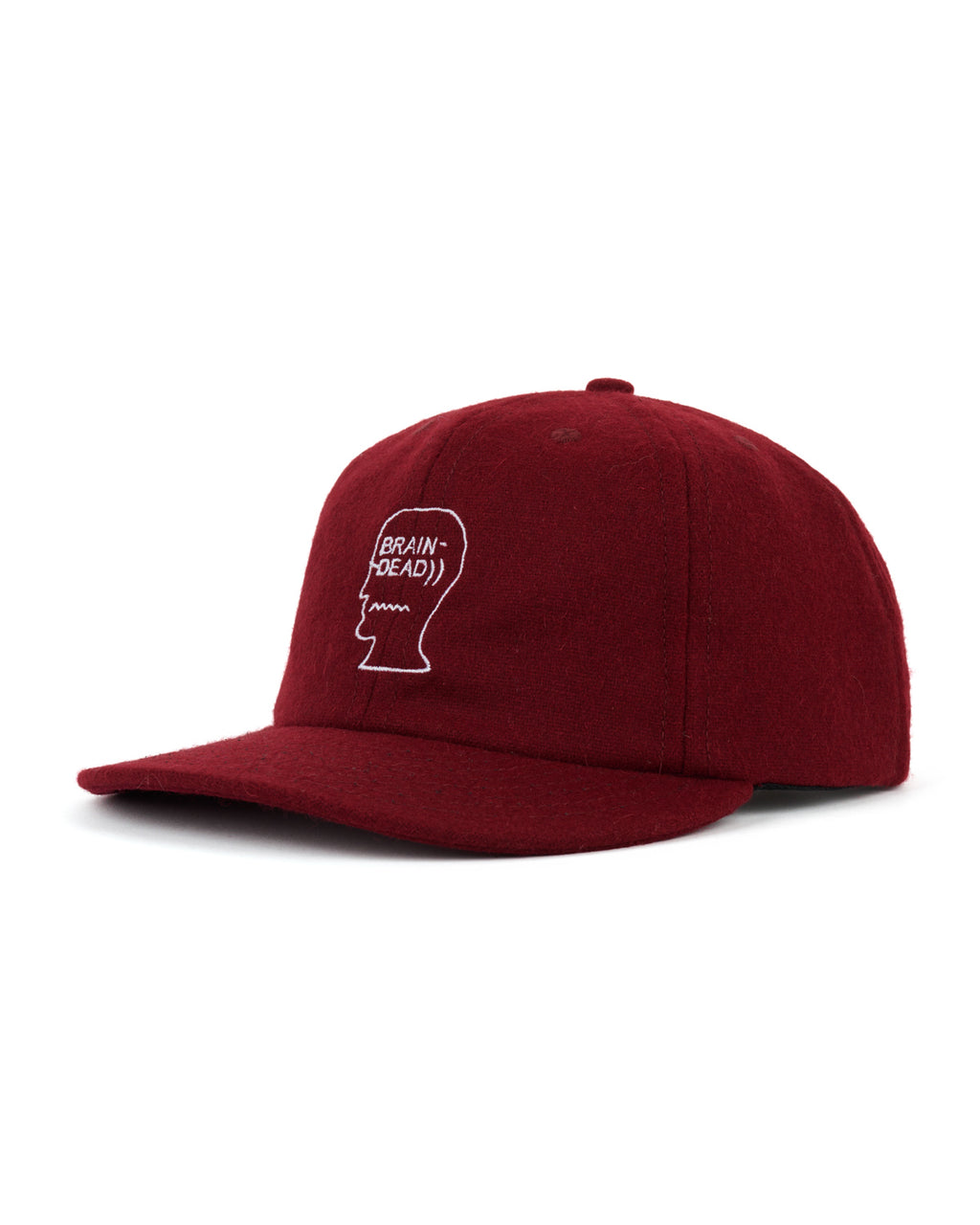 Flannel Logohead 6 Panel Hat- Burgundy 3