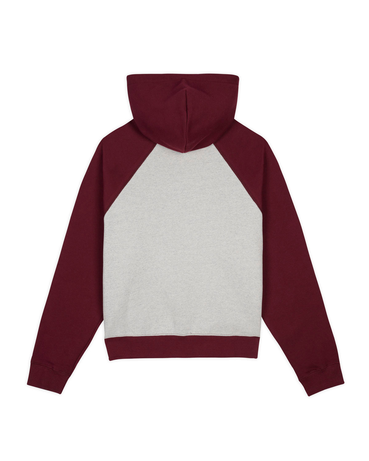 Fleece Logo Head Raglan Hoodie - Oatmeal Maroon 2