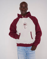 Fleece Logo Head Raglan Hoodie - Oatmeal Maroon 4