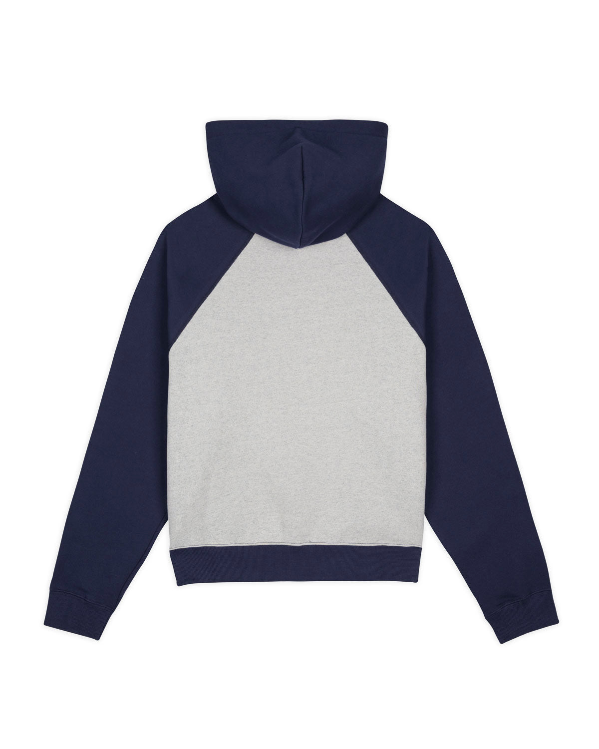 Fleece Logo Head Raglan Hoodie - Oatmeal Navy 2