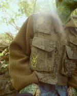 Brain Dead x South2 West8 Fleece Sleeve Tenkara Short Jacket - Grey 6