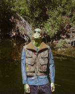 Brain Dead x South2 West8 Fleece Sleeve Tenkara Short Jacket - Grey 4