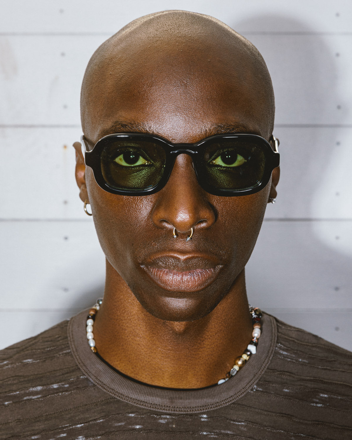 Newman Post Modern Primitive Eye Protection - Black/Green – Brain Dead