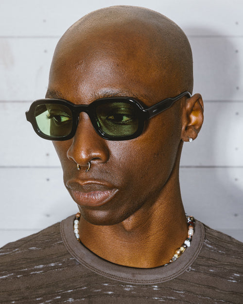 Newman Post Modern Primitive Eye Protection - Black/Green 2