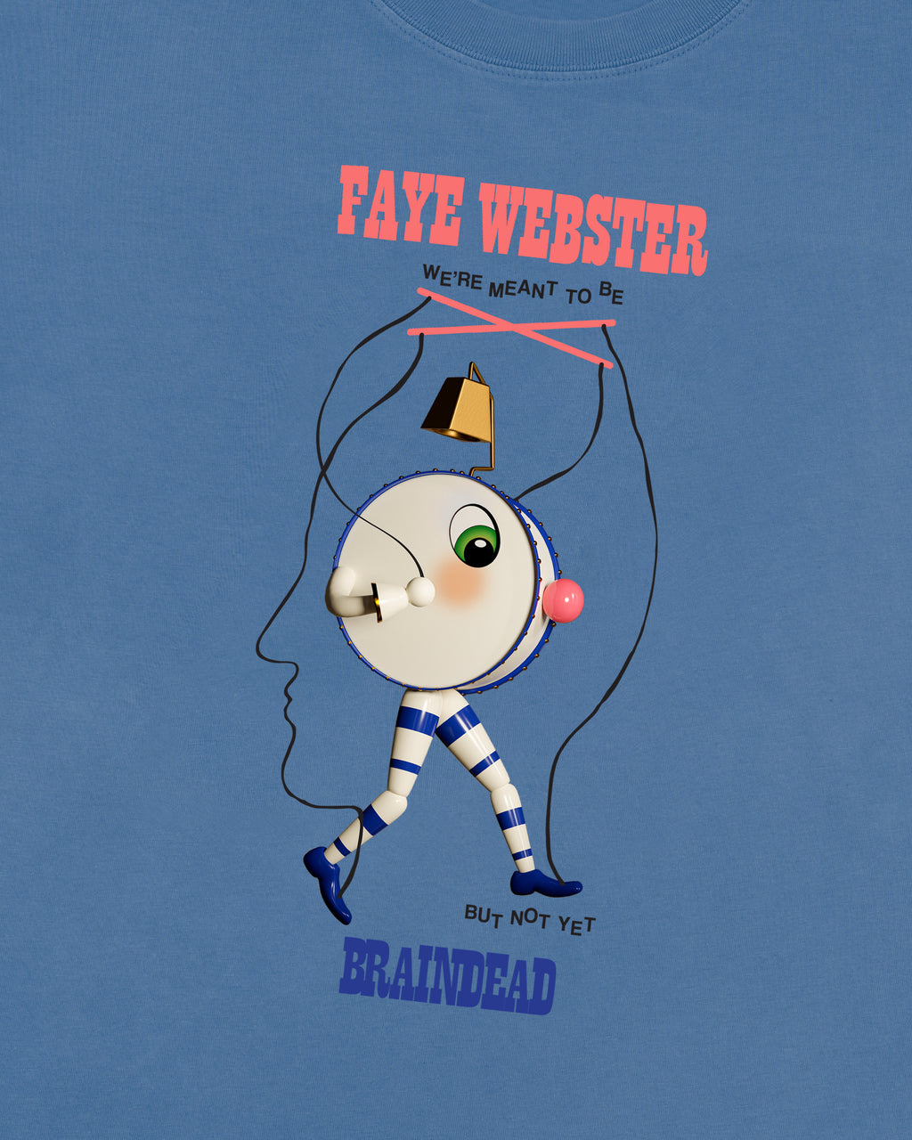 Brain Dead x Faye Webster Drummer T-shirt - Denim 3