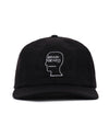 Flannel Classic Logohead 6 Panel Hat- Black