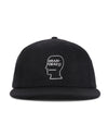 Flannel Logohead 6 Panel Hat - Black
