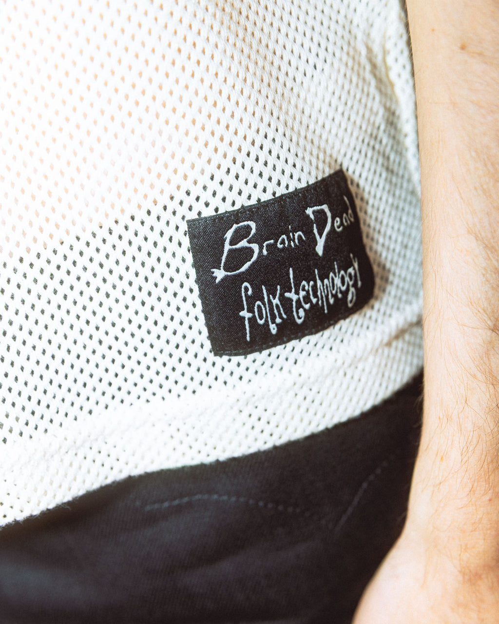 Folk Technology Mesh T-shirt - Cement 6