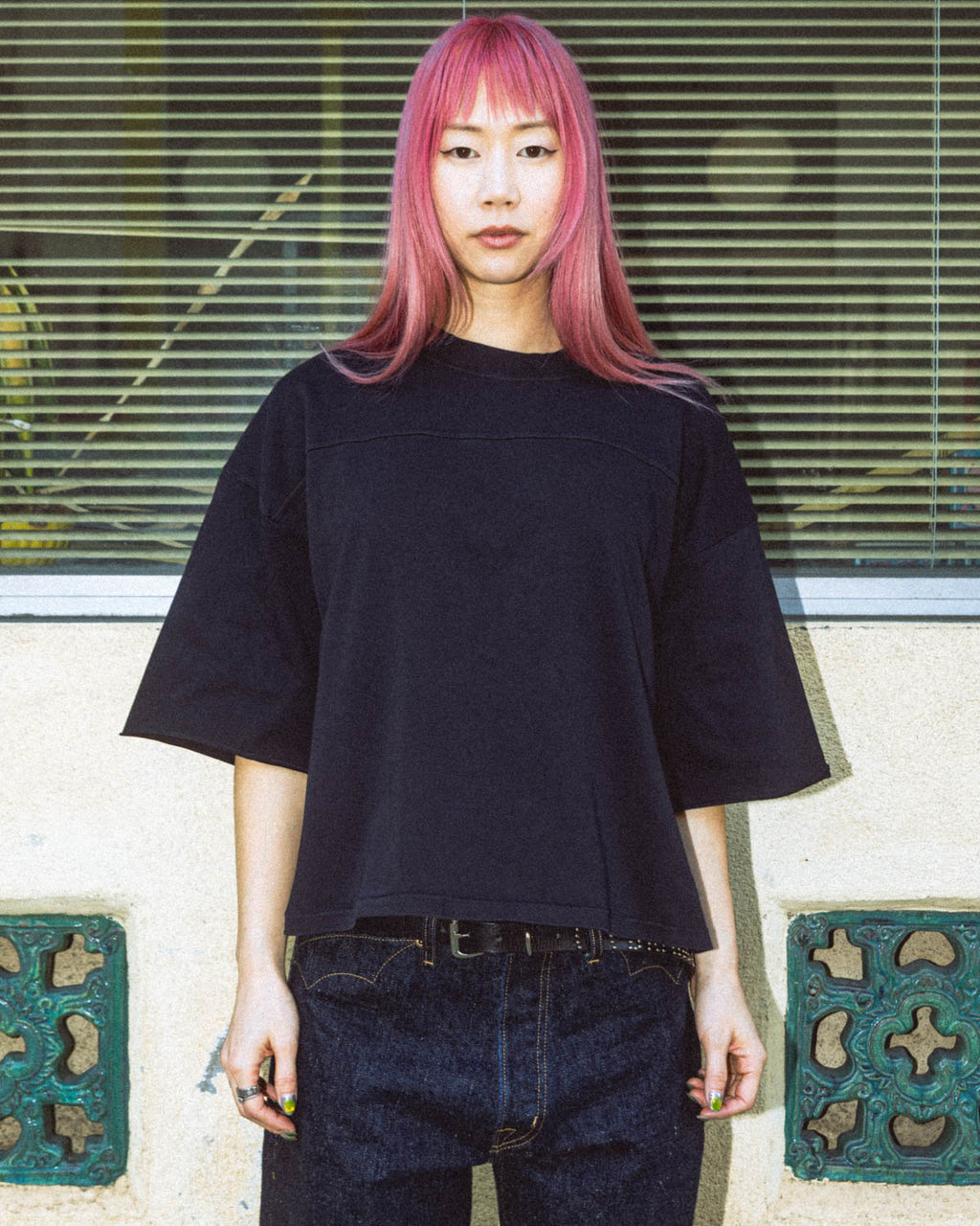 Football T-Shirt - Washed Black 5