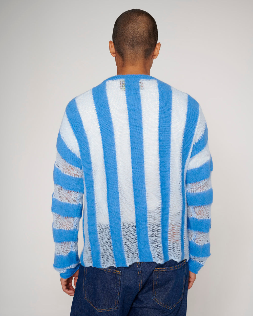 Fuzzy Threadbare Sweater - Light Blue 5