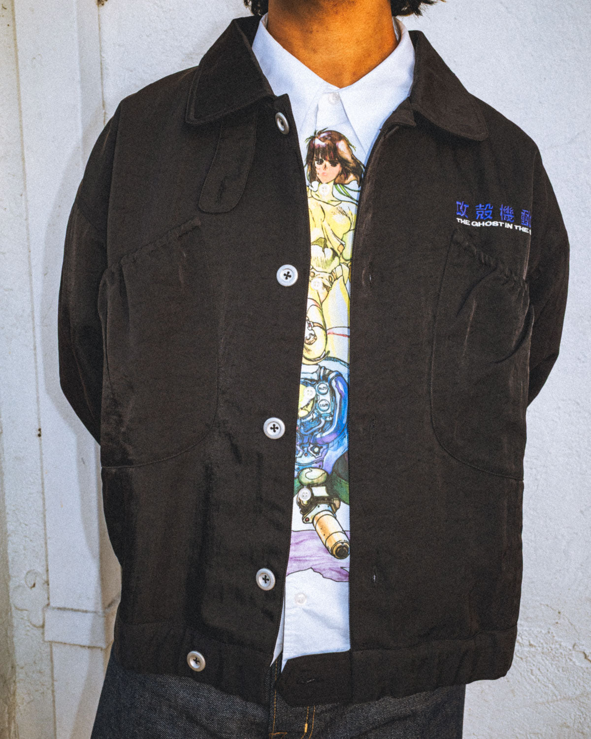 ⌘*⌘様 brain dead カバーオール Brain Dead x Ghost In The Shell Titan Bomber Jacket - Black