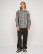 Garden Party Chambray Button Up Shirt - Gray 8