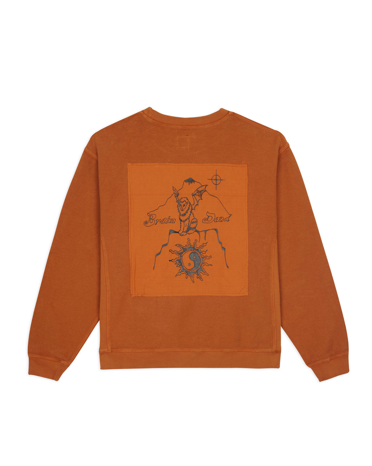 Gargoyle Crewneck - Ochre / Light Brown – Brain Dead