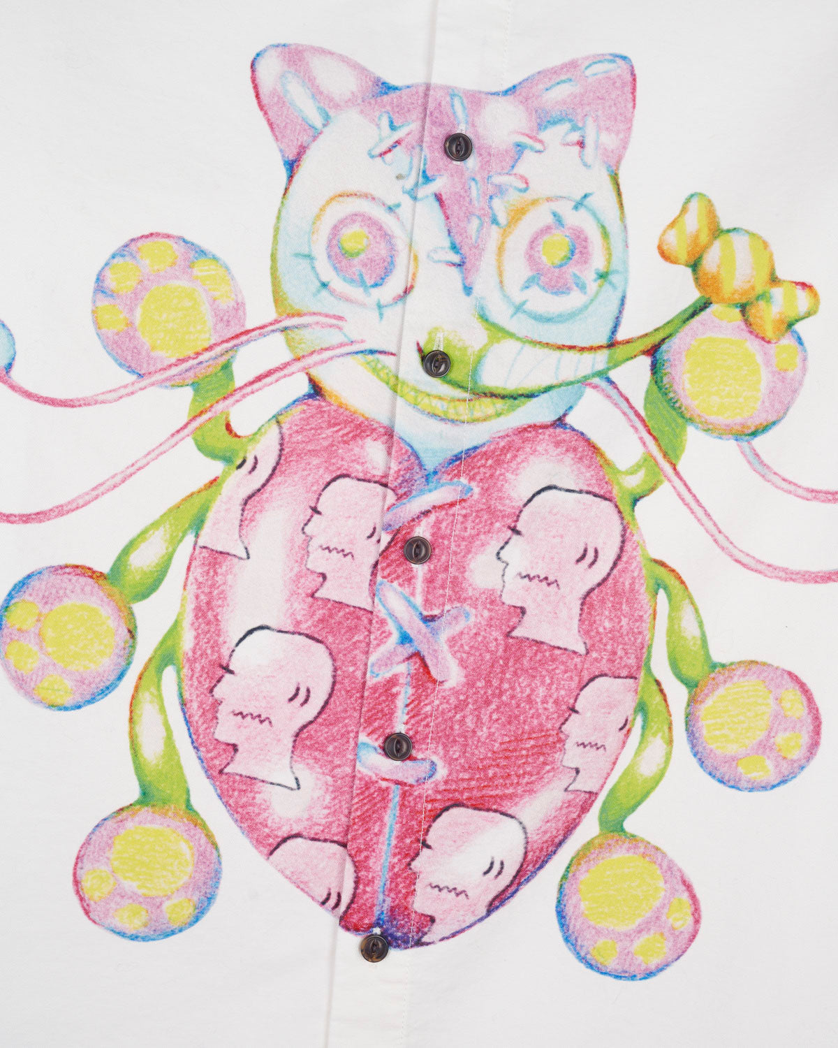 Gaspar Heart Button Up Oxford - White 3