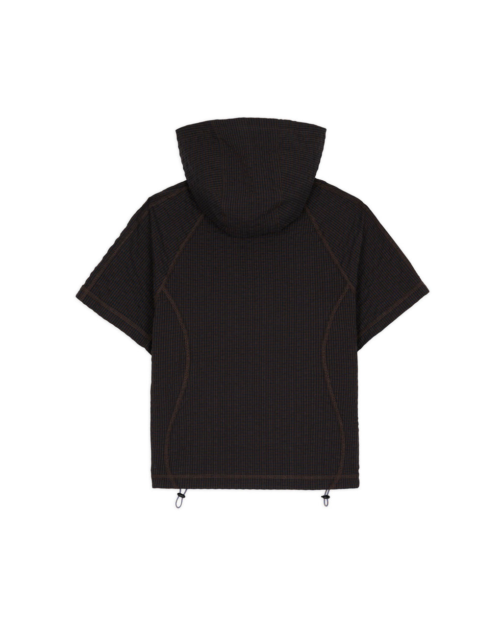 Gingham Hooded Top - Black 5