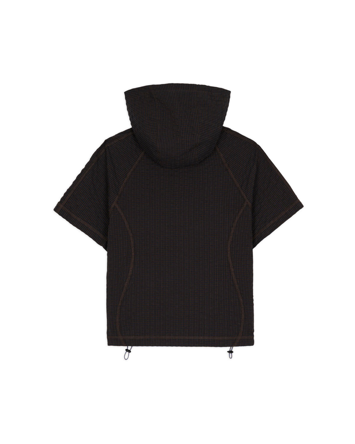 Gingham Hooded Top - Black 5