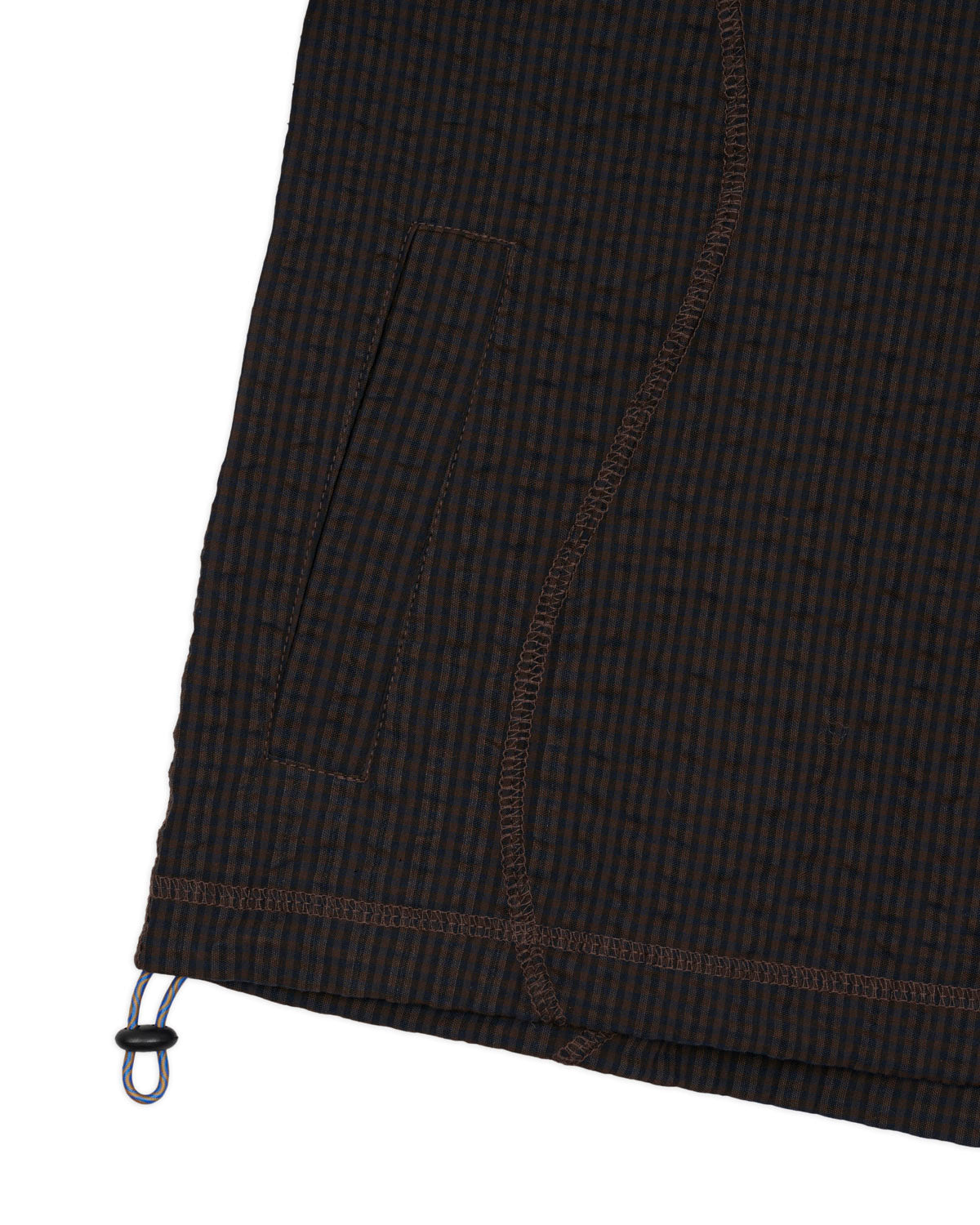 Gingham Hooded Top - Black 3