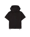 Gingham Hooded Top - Black
