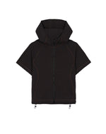 Gingham Hooded Top - Black 1