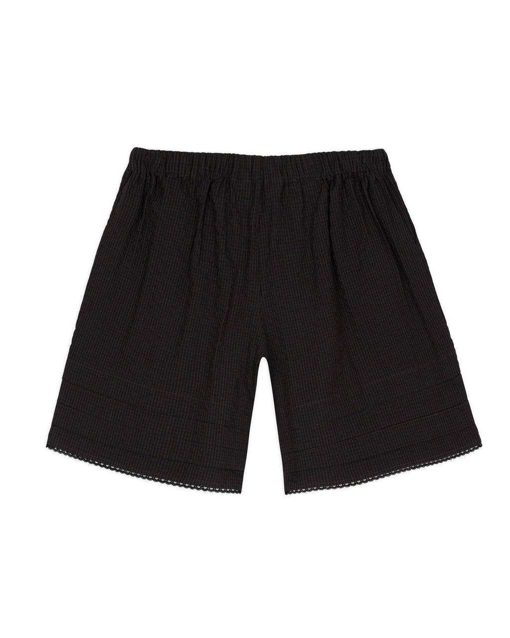 Gingham Shorts - Black 5