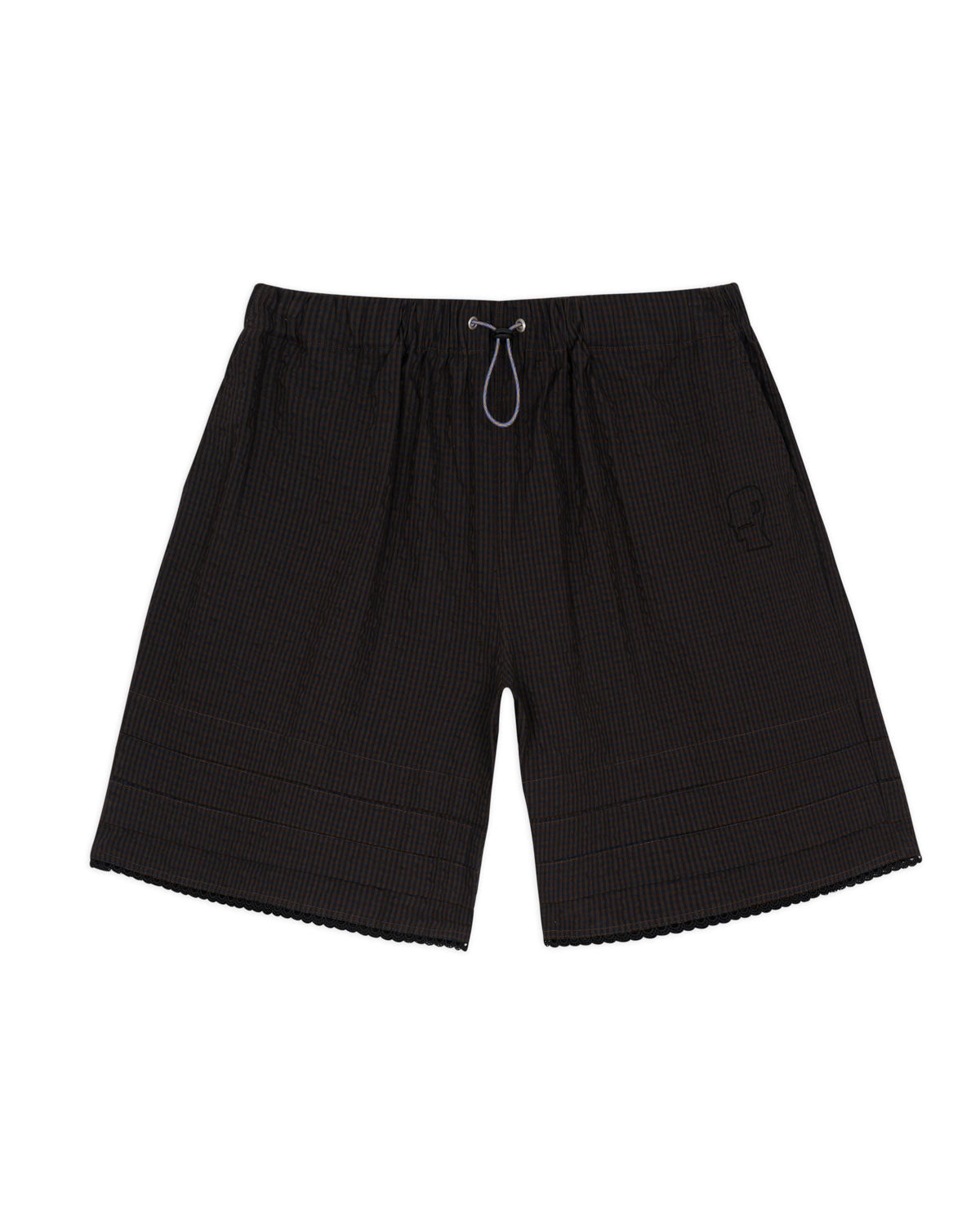 Gingham Shorts - Black – Brain Dead